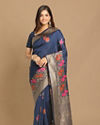 Trendy Indigo Blue Saree